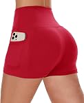 CAMPSNAIL Workout Biker Shorts Women with Pockets - 3"/5" High Waisted Spandex Booty Tummy Control Gym Yoga Shorts