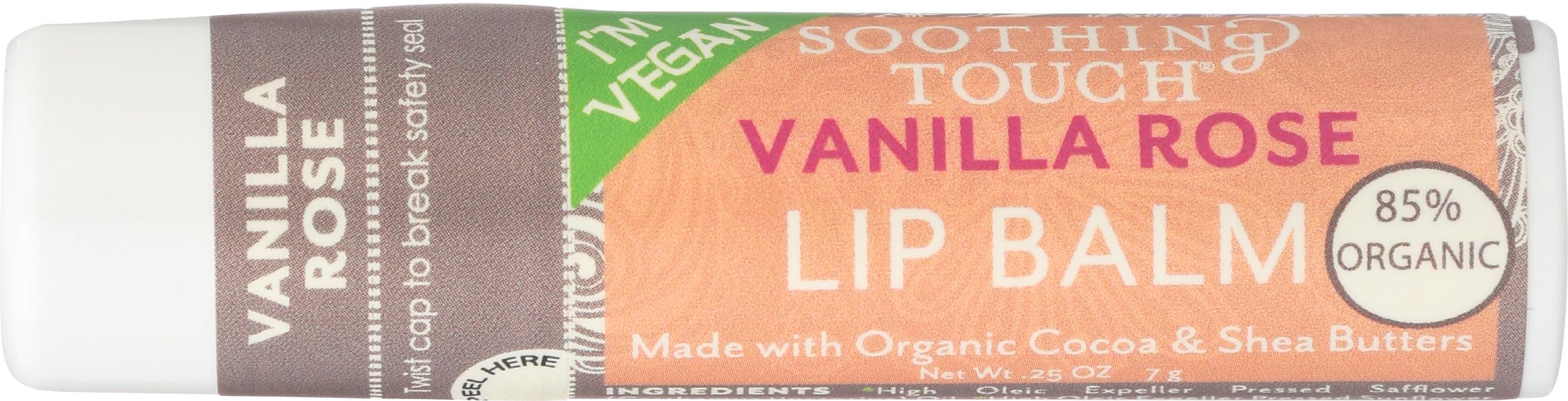Soothing Touch, Vanilla Rose Organic, Vegan Lip Balm, .25 oz