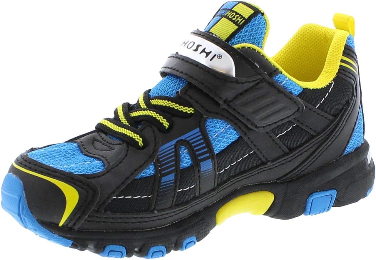 Tsukihoshi Storm Black Blue Boys Running Shoes (Machine Washable) - Black - 8.5 Toddler - Boys