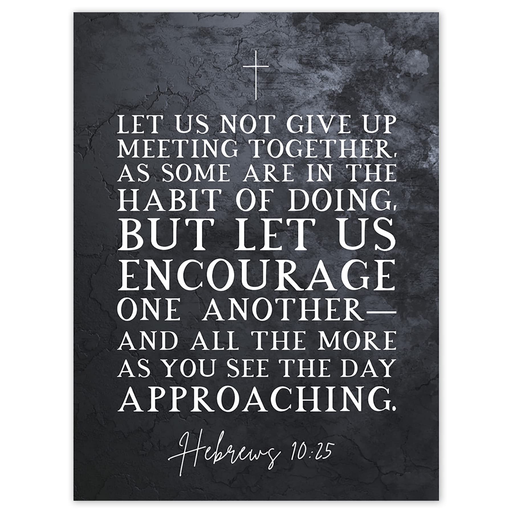 Artery8 Hebrews 10:25 Let Us Encourage One Another Christian Bible Verse Quote Scripture Typography Art Print Canvas Premium Wall Decor Poster Mural