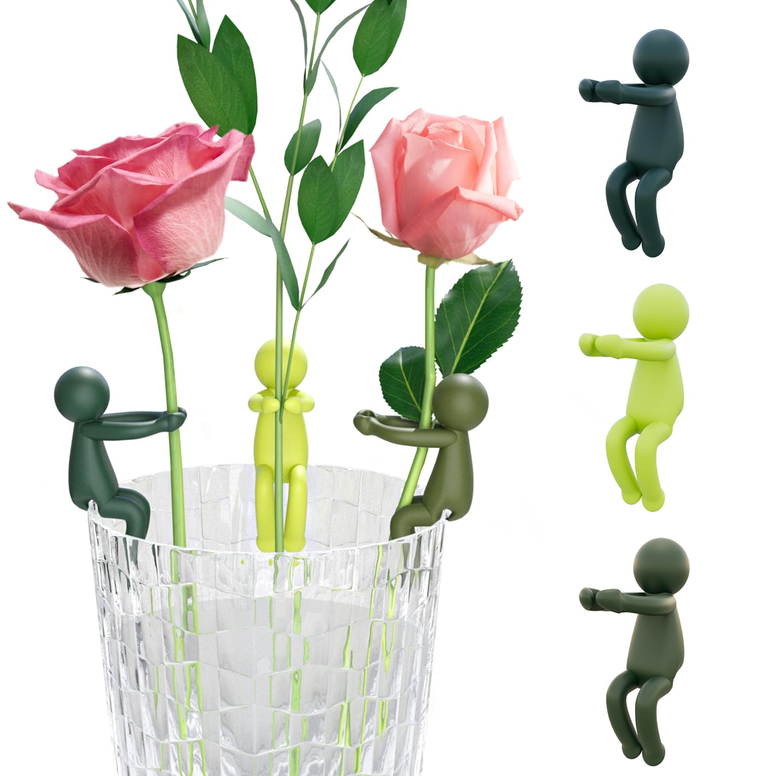 Plant Propagation Friends, 3PCS Plant Cutting Holder Plant Support for Sprouts, Stems and Shoots, Cute Plant Propagation Buddy Plant Supporters for a Plant Propagation Station or an Indoor Garden