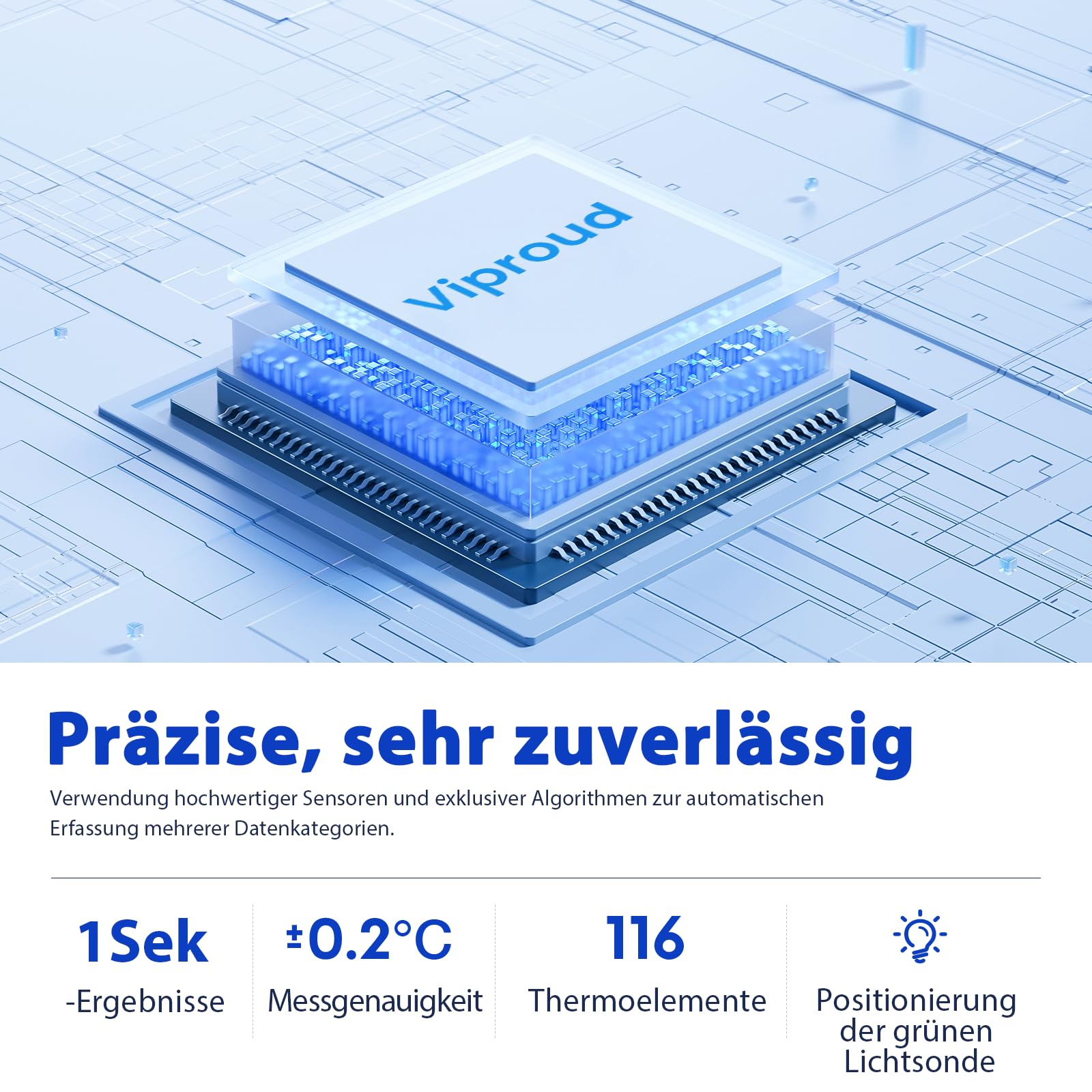 Fieberthermometer Kontaktloses Stirnthermometer, digitales Infrarot-Thermometer für Babys und Erwachsene mit sofortiger Messgenauigkeit und Fieberalarm, Schwarz