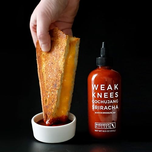 Miniatura 6 de Bushwick Kitchen Picy Trio Sampler, juego incluye abejas rodillas miel picante, rodillas débiles Gochujang Sriracha, rodillas débiles Curry Sriracha