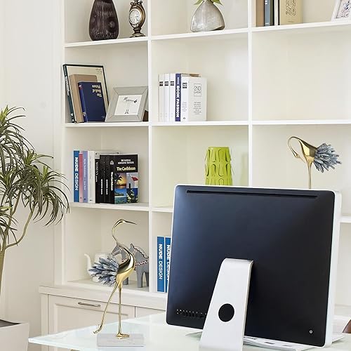 Miniatura 9 de suruim Acentos de decoración dorados, estatuas de pájaros de latón, decoración del hogar, adornos modernos de cristal para sala de estar,