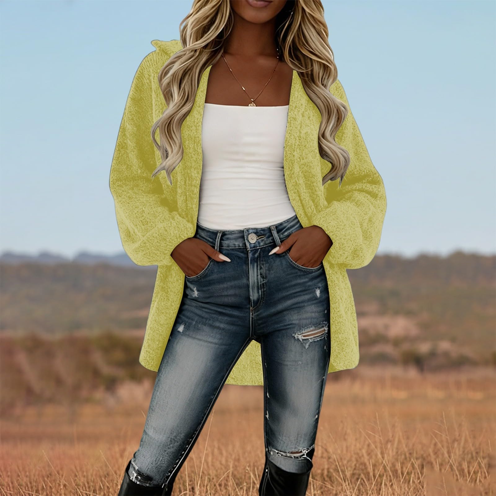 Cardigan Femme Laine, Gilet Grosse Maille Femme,Gilet d'hiver Chaud à Capuche en Disponible en Grandes Tailles