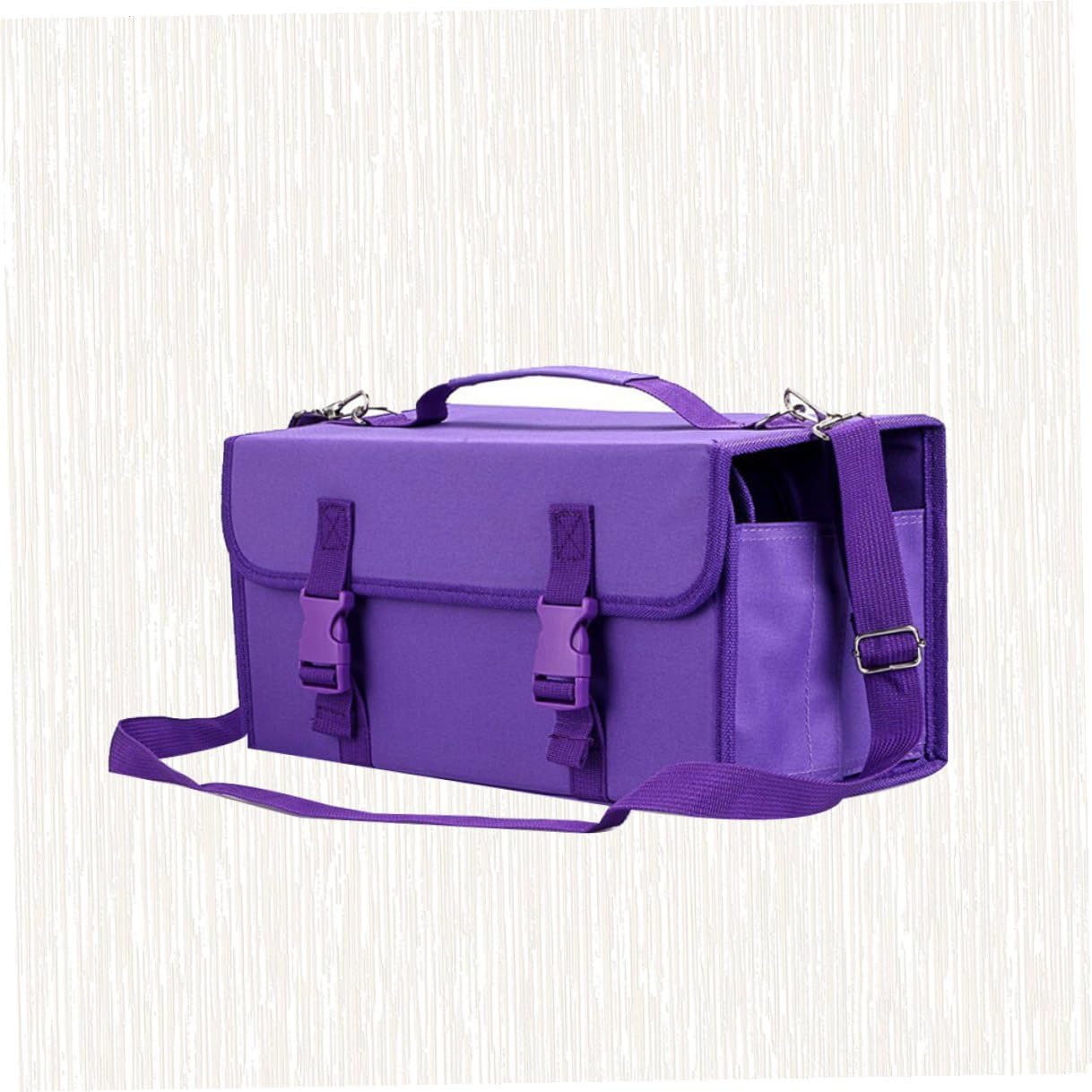 Borsa Porta Pennarelli Slot con Zip e Tracolla Astuccio Scuola Alta Capacità con Manicotto Elastico Rimovibile per Scrivania Organizer Rossetti e Accessori Tasca Posteriore Zip