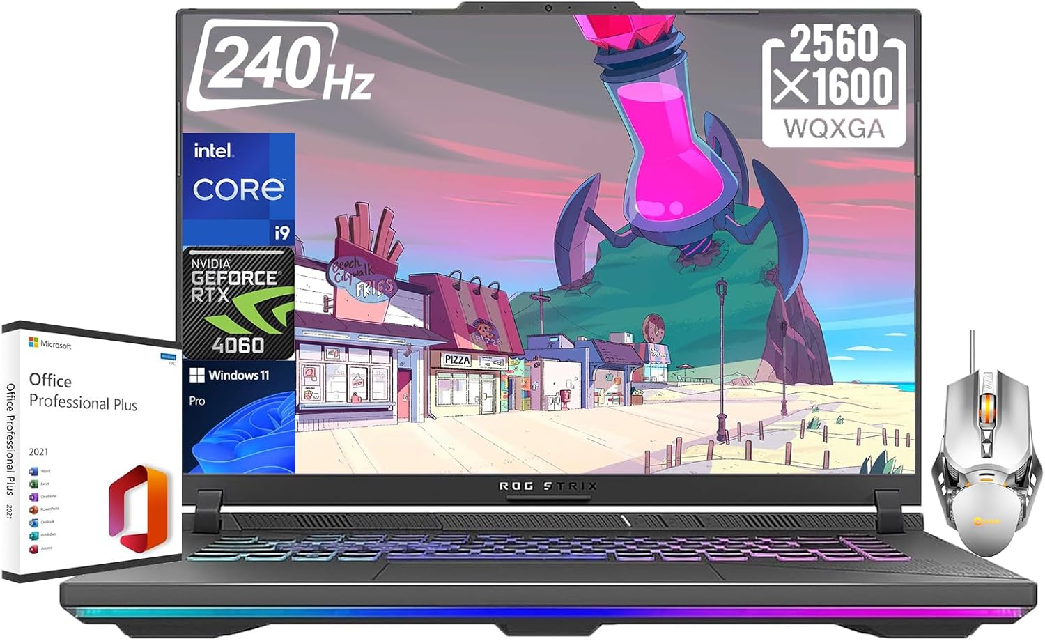 ASUS ROG Strix G16 Gaming Laptop 2024, 16" QHD 240Hz Display, Intel i9-14900HX, 64 GB DDR5 RAM, 4 TB SSD, GeForce RTX 4060, Wi-Fi 6E, Win 11 Pro