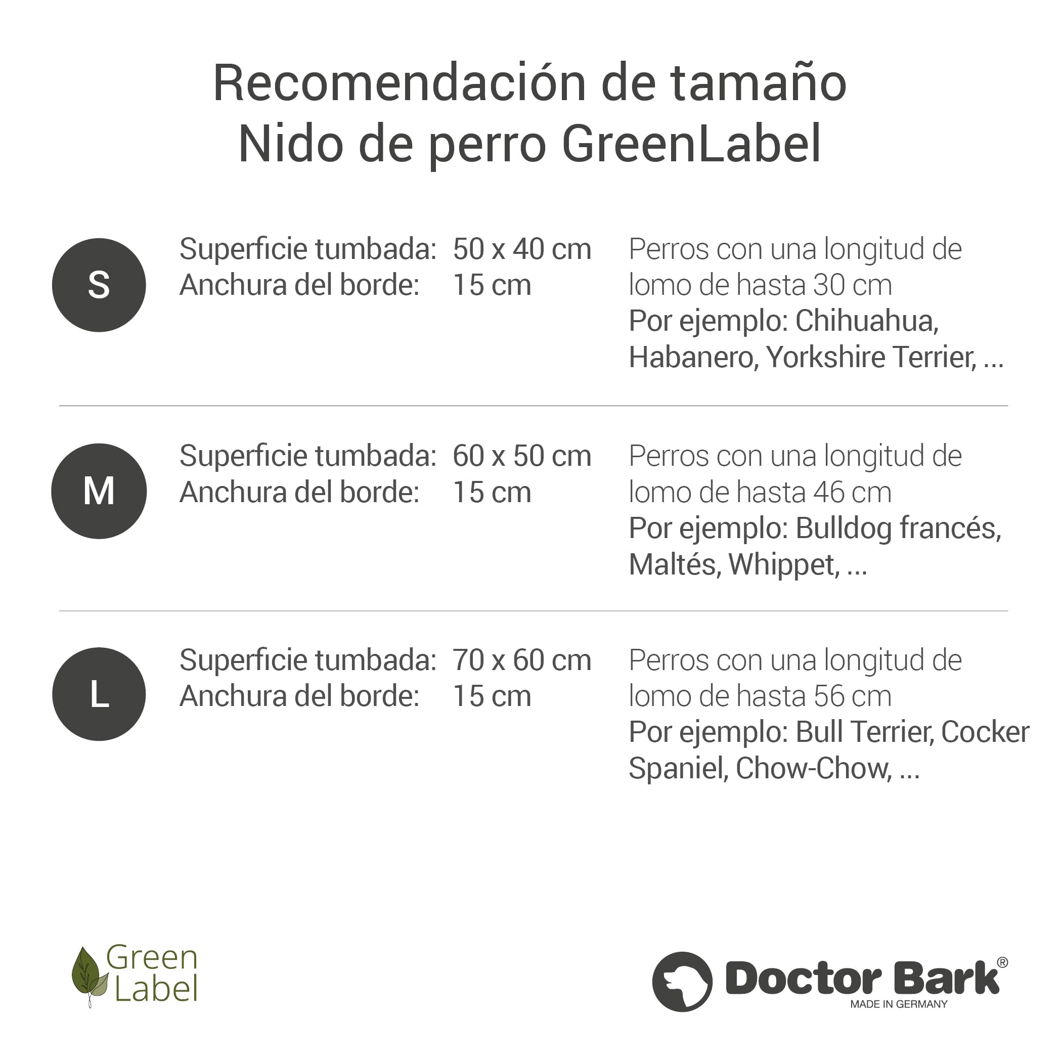 Doctor Bark GreenLabel - Cesta para perros pequeños, suave, redonda, mullida, con cojín reversible, forro polar/algodón, cama para perros (S - 50 x 40 cm, gris claro)