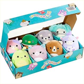 Squishmallows Kellytoy Plush 5" Mini 8 Pack Animals – Ultrasoft Stuffed Animal Toy Soft Squishy Plush Toy (Animals)
