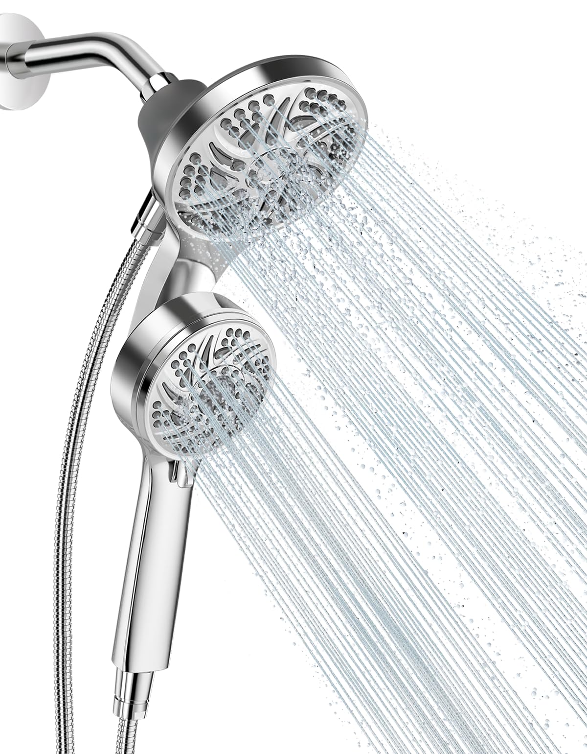 Pommeau de douche haute pression résolvant le manque de débit avec double jet