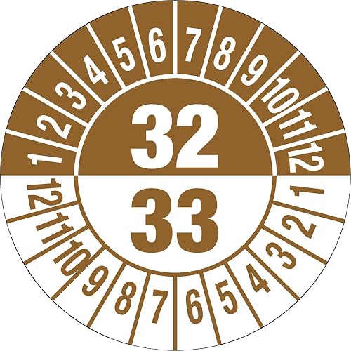 kaiserkraft | Prüfplakette | Mehrjahreszahlen | Dokumentenfolie | Ø 30 mm | VE 1