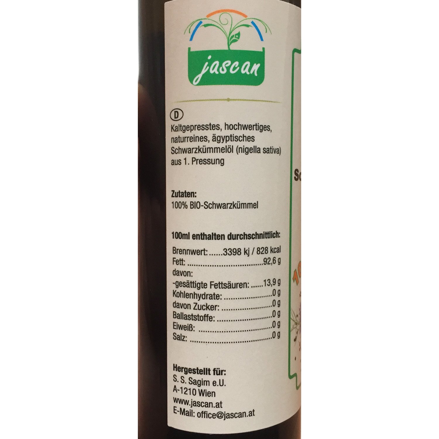 Bio olej z czarnuszki z Egiptu, tłoczony na zimno, 5 x 250 ml