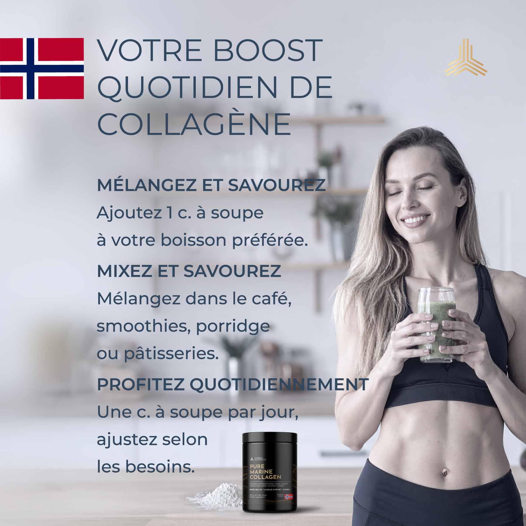 Nutriments Nordiques Collagène Marin Sauvage | Type I | 95% de Protéines | Pour les Articulations, les Muscles et les Os | Peau, Cheveux et Ongles | Cliniquement Testé | 300 g (2 Mois)
