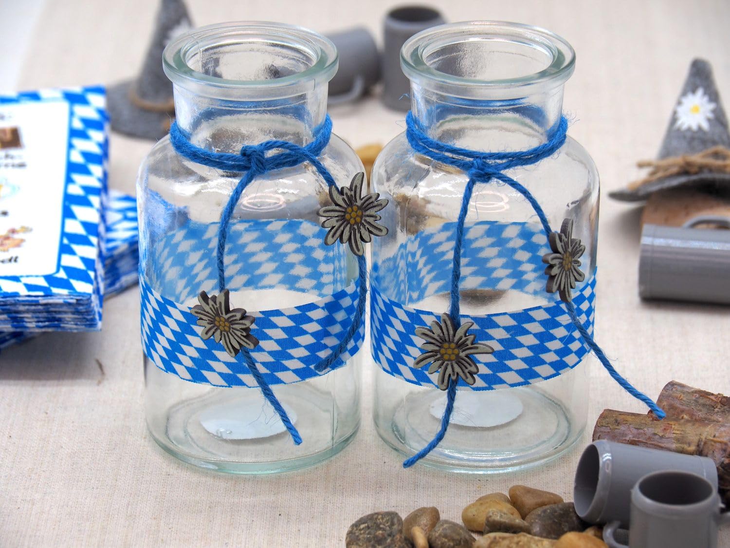 ZauberDeko Oktoberfest Tischdeko Partydeko Bayrisch Blau Mottoparty Geburtstag Set
