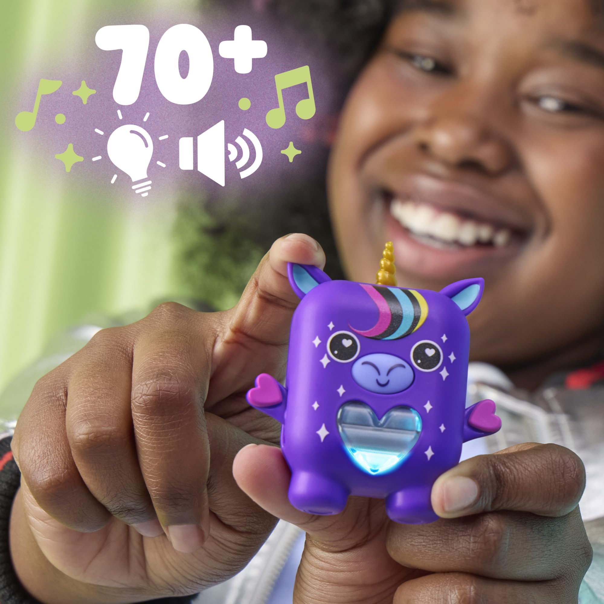 Hasbro Nano-Mals Stardream the Unicorn Electronic Fidget Pet, Purple, 8.37 inches - Image 4