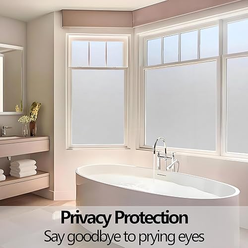 Miniatura 9 de Película opaca para ventana, adherencia estática, protección de privacidad, anti-UV y bloqueo solar, adhesivo para ventana de control de calor, 17.3