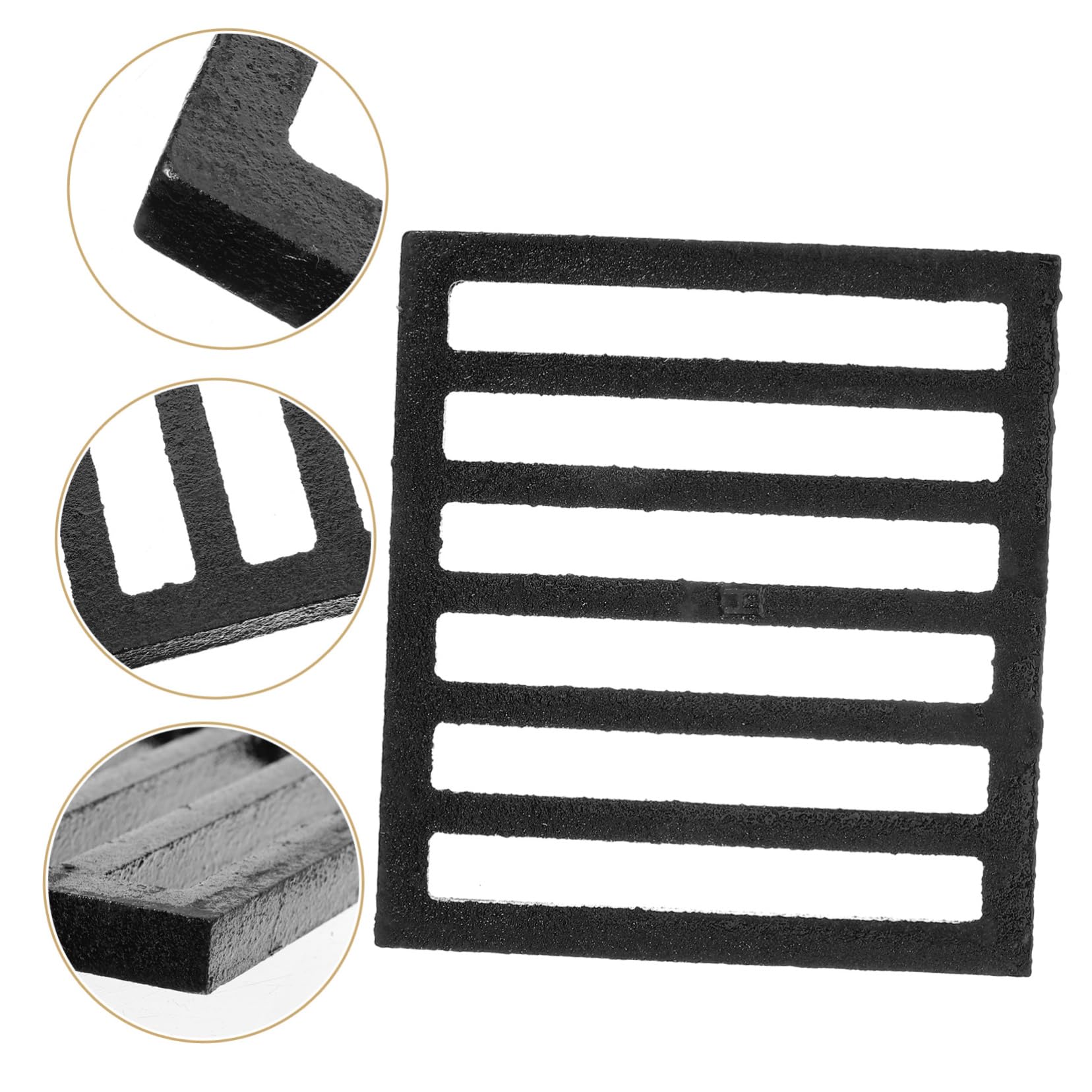 Homoyoyo Tapa De Desagüe De Piso Cuadrada Filtro Tapa De Desagüe De Hierro Fundido para Baño Cubierta De Suelo Atrapapelos para Ducha