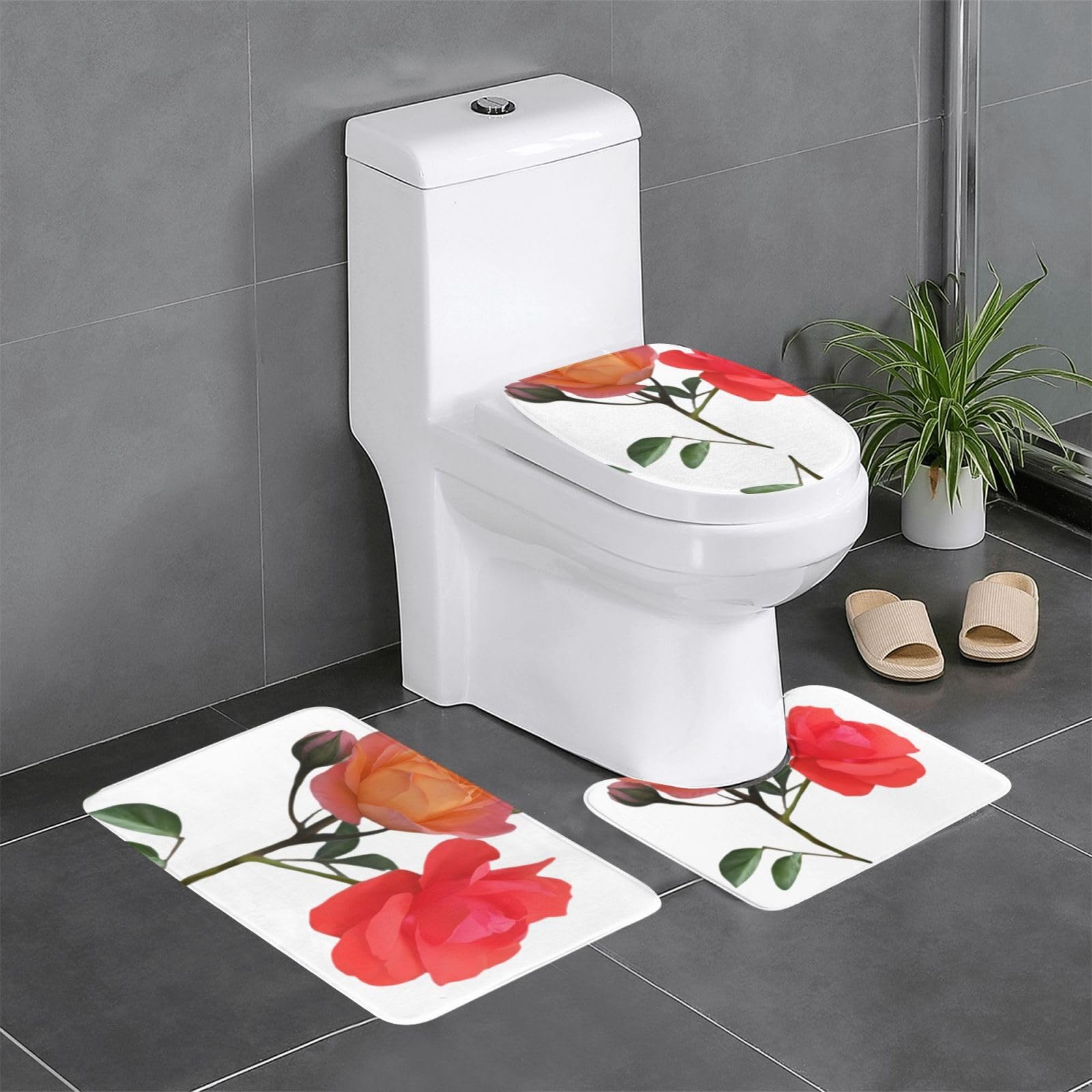 Tapis de salle de bain antidérapants et faciles à nettoyer