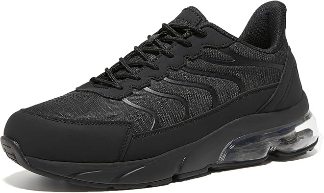 LARNMERN werkschoenen veiligheidsschoenen heren dames werksneakers comfortabel stalen neuzen schoenen licht ademend (Diepzwart,37.5EU