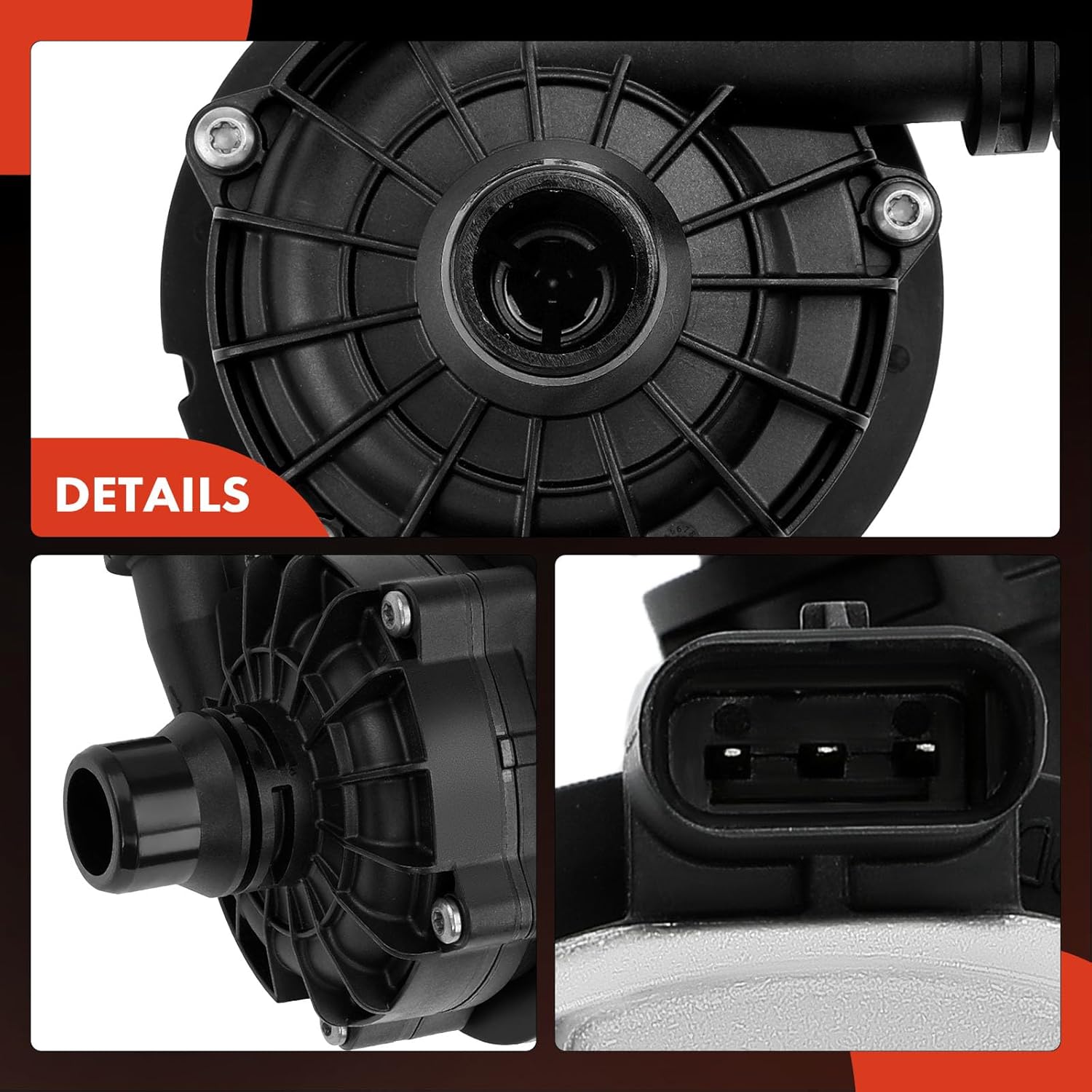A-Premium 3 Pins Engine Electric Water Pump Compatible with Mercedes-Benz C43 AMG 2017, E300, E400 2018, E43 AMG 2017, E450 2020, GLE350 2020, GLE550e, GLC350e, S550e, S560e, SLC300, SLC43 AMG, SLK300