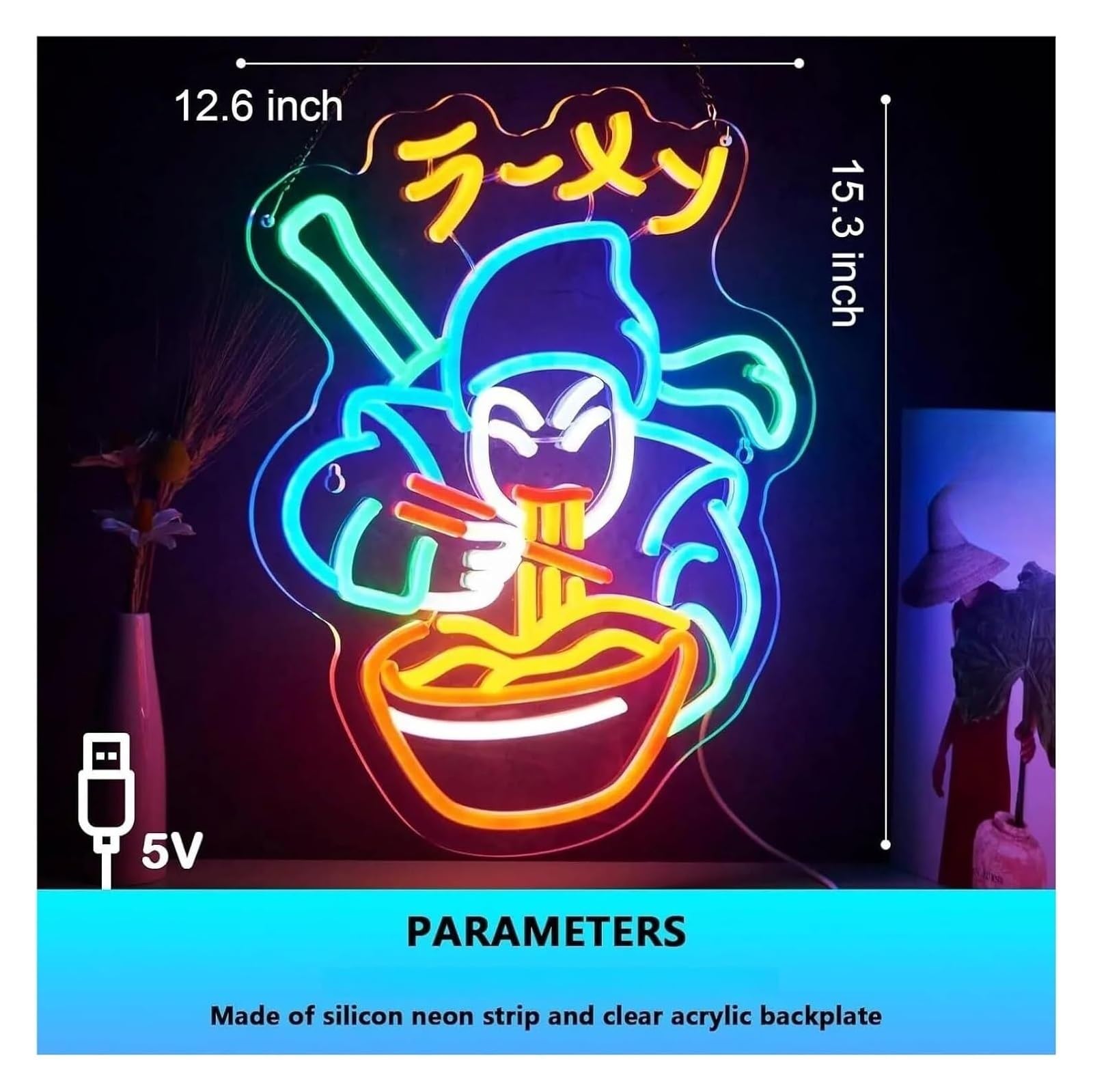 Lámpara LED Neón Letrero luminoso de neón LED regulable para restaurantes, bares, cocinas y comida cerveza. 38,86 cm x 32