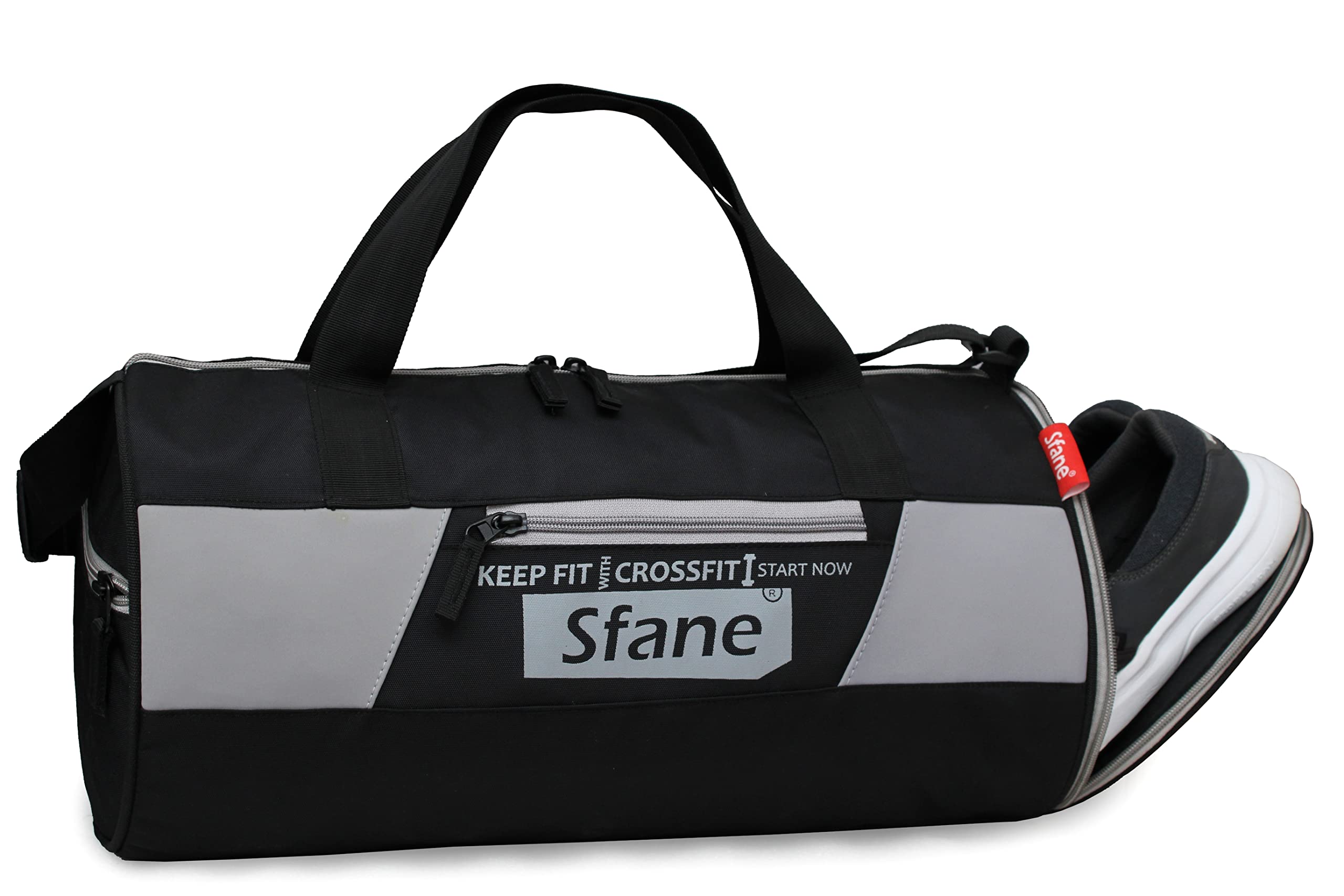 Sfane Gym Bags for Men with Separate Shoe Compartment Sports Gym Bag for Women Duffle Bags for Gym, Duffel Bags Sports Bag - Black