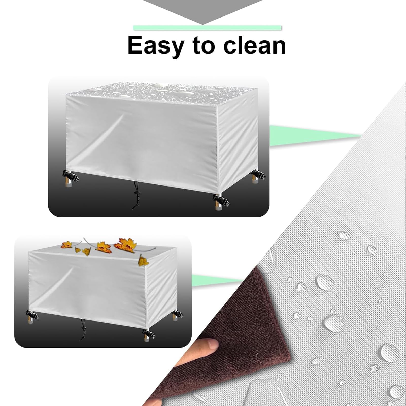 Patio Furniture Cover 180x120x74 cm, Waterproof 420D Oxford, Year-Round Protection Against Rain, UV, Snow & Dust