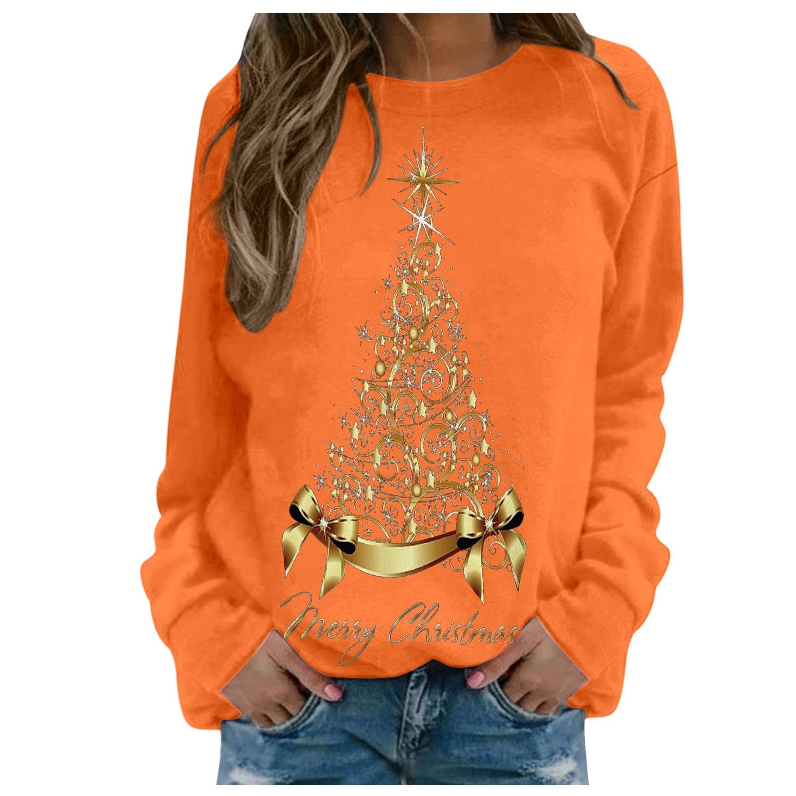 Pull O-Cou Moche De Noël Vêtements Femme Manches Longues Fille Tricot Sweat Noël Hauts Pour Femmes - Chine Pull Fin Femmes Et Chandail Fin Prix