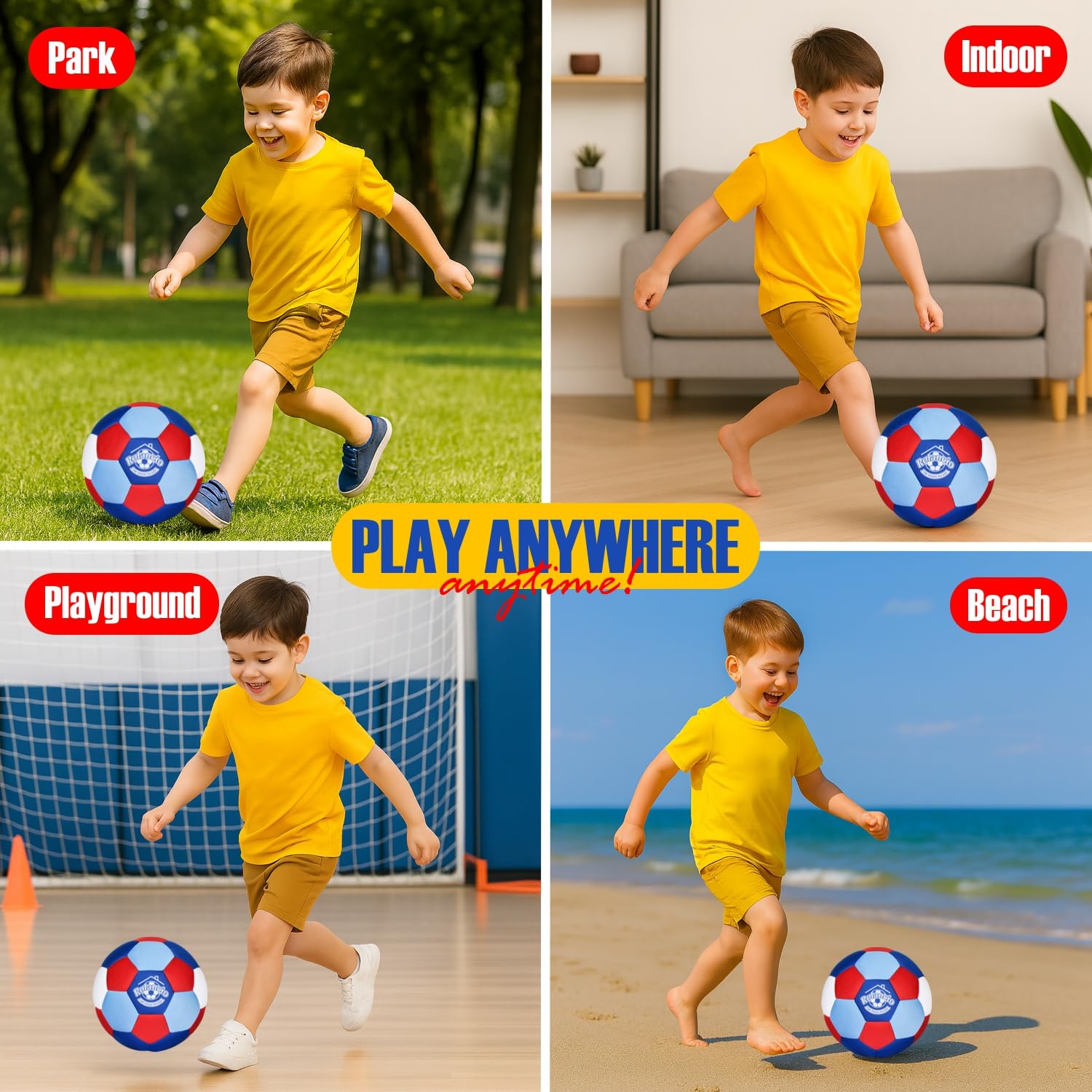 ROLANCIO Indoor Football Size 4 Soft & Safe House Football Indoor for Home and Yards Ideal for Silent Dribbling Training - Image 4