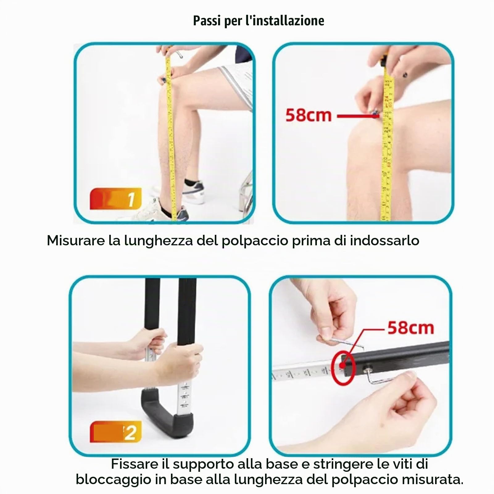 Stampella a Mani libere, stampelle Regolabili per Camminare, ausili per la deambulazione Stampella per Ginocchio Senza Dolore