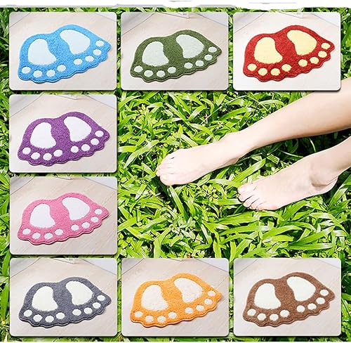 Vista 45 de MIFXIN Tapete de baño antideslizante con pies grandes, absorbente, para baño, inodoro, ducha, cocina, decoración del hogar (gris, 19 x 26 pulgadas)