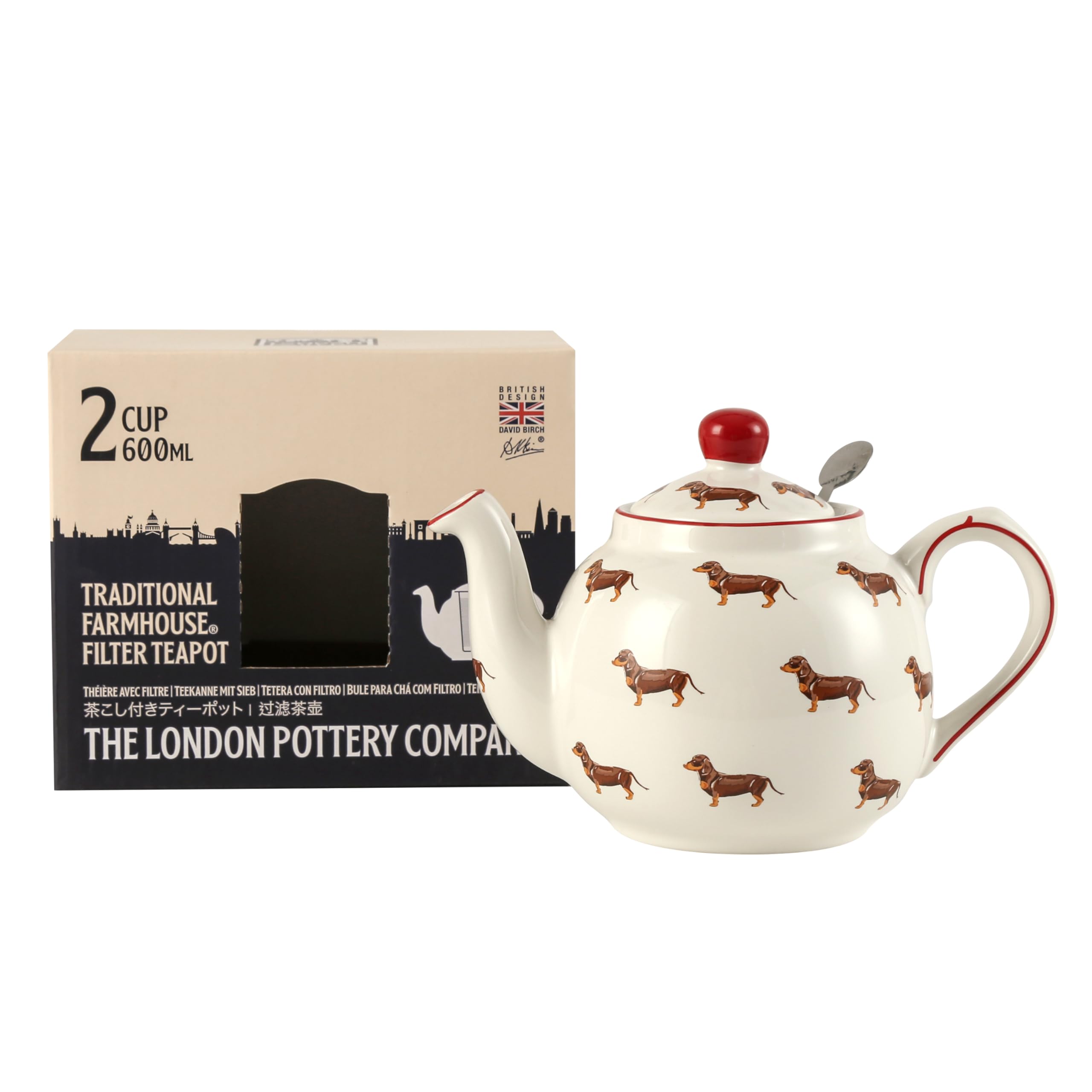 London Pottery Farmhouse Animal Pattern Teapot for Loose Leaf Tea