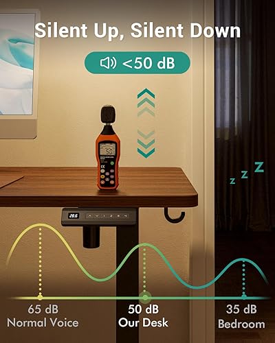 Miniatura 75 de FEZIBO - Escritorio eléctrico ajustable para trabajar sentado o de pie, 40 x 24 pulgadas, para oficina en casa, escritorio ergonómico para Negro