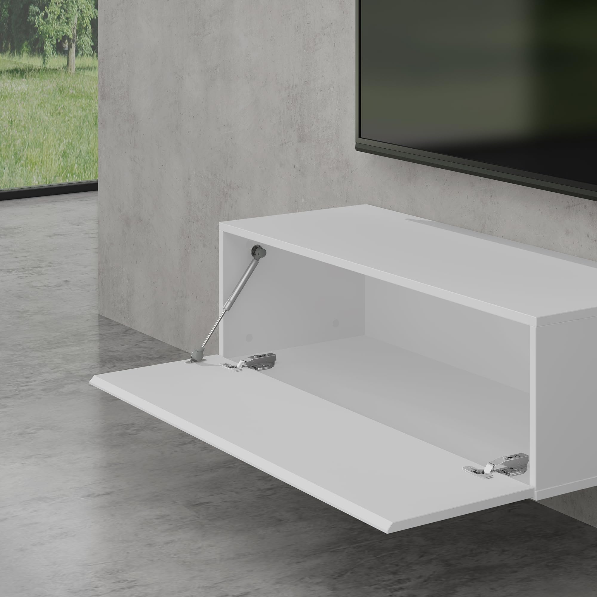 Stand TV Matt White 100 cm Hanging櫃 - Dettaglio