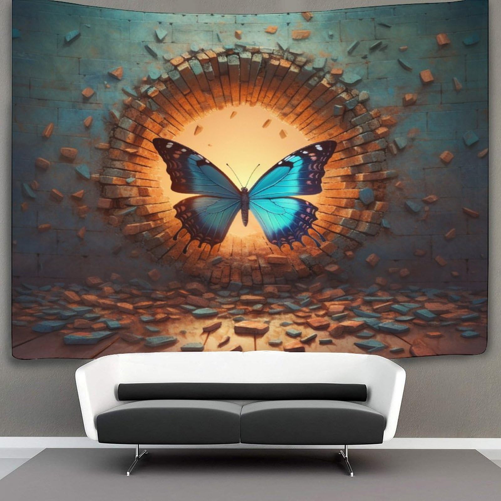 kaiyun Butterfly Tapestry Wall Hanging Wall Art for Living Room Bedroom Dorm 180cmx230cm