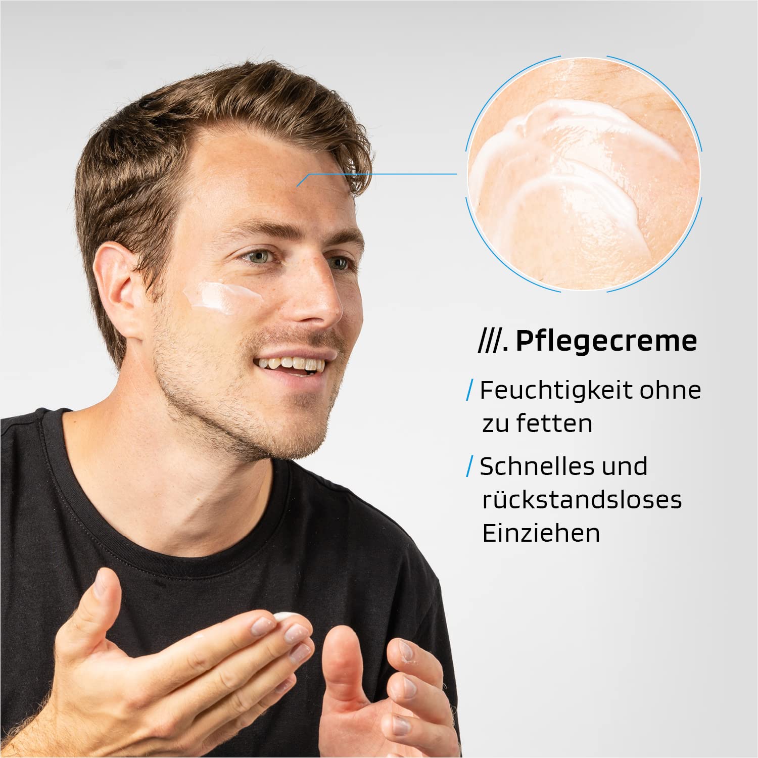 SKINBRO Gesichtspflege Männer Set | Made in Germany | 3er Skincare Pflegeset Herren - Reinigung, Peeling und Gesichtscreme Coffein Vegan | Ideales Geschenkset Männer | Cleanser, Care & Moisturizer