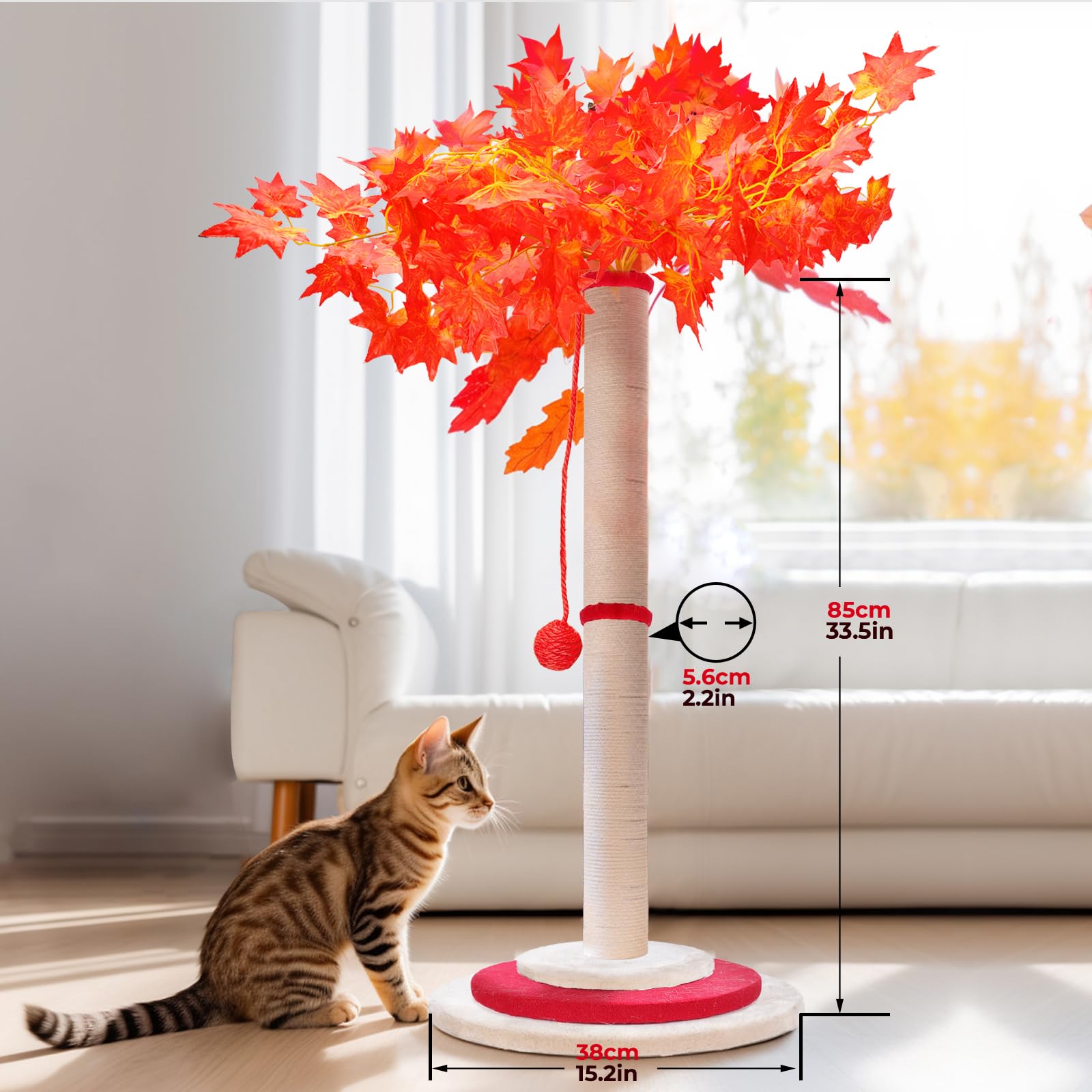 Tiragraffi Per Gatti Arquiel - Albero In Sisal Con Giochi, 65 Cm - Foto 6