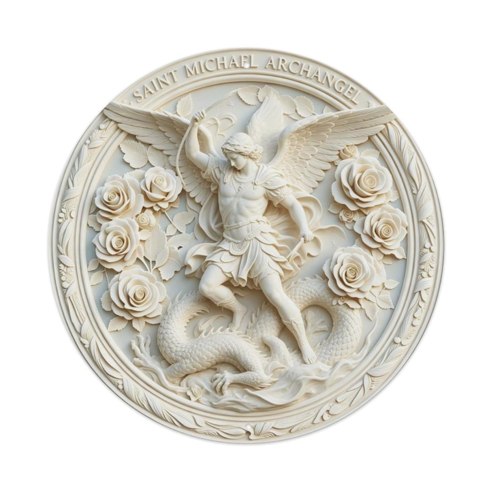 Saint Michael The Archangel Metal Tin Sign Plaque