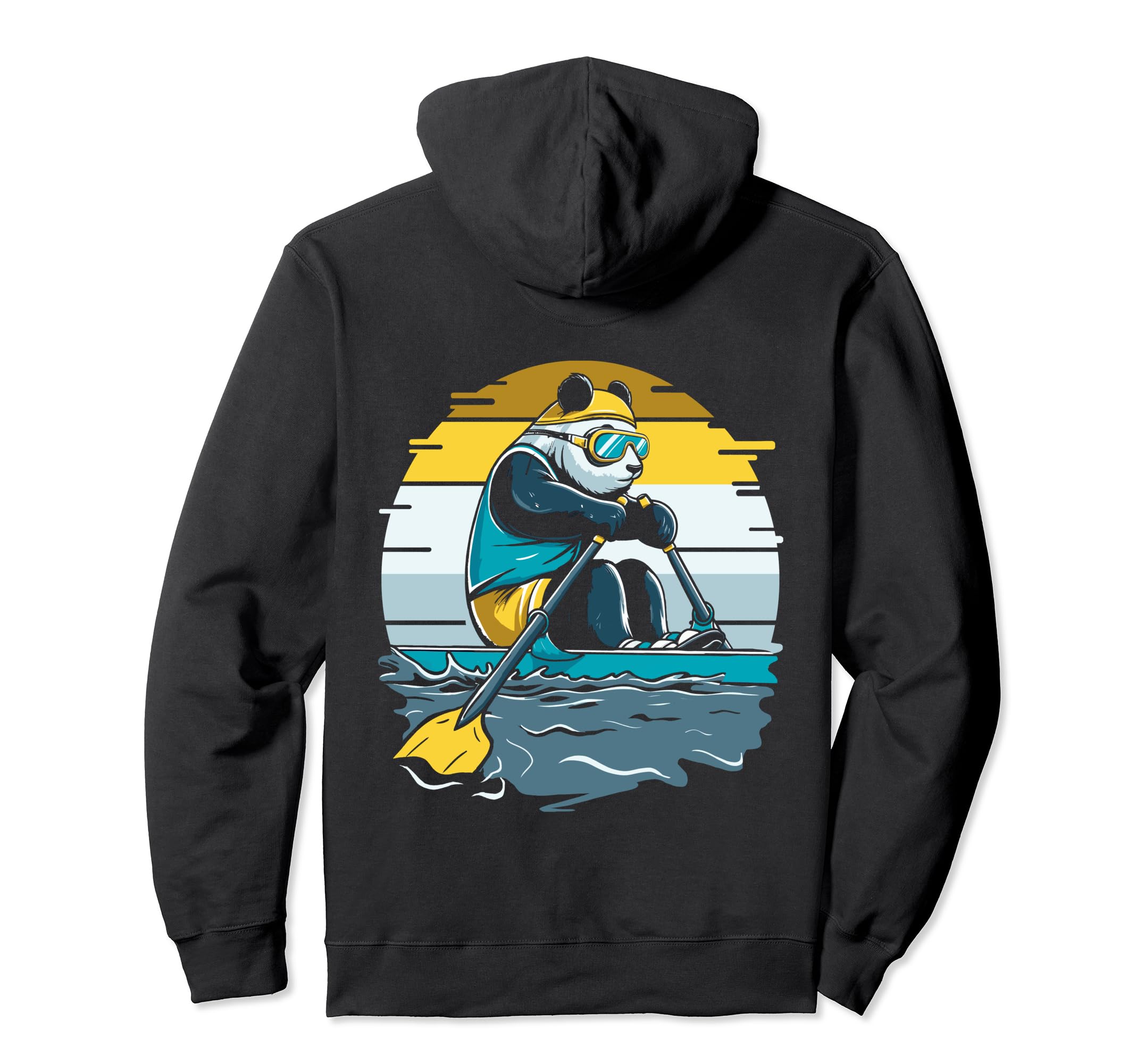 Rowing Sculling Panda Rower Pullover Hoodie