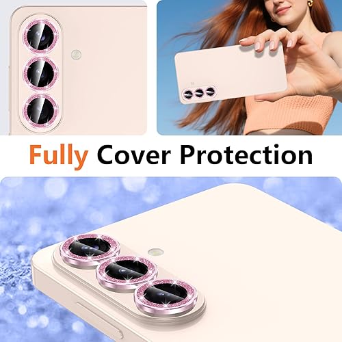 Vista 830 de para Samsung Galaxy Z Flip 7 Protector de Lente de Cámara, Cubierta de Lente de Vidrio Templado con Anillo de Metal Individual, [Fuerte Adhesión] 1