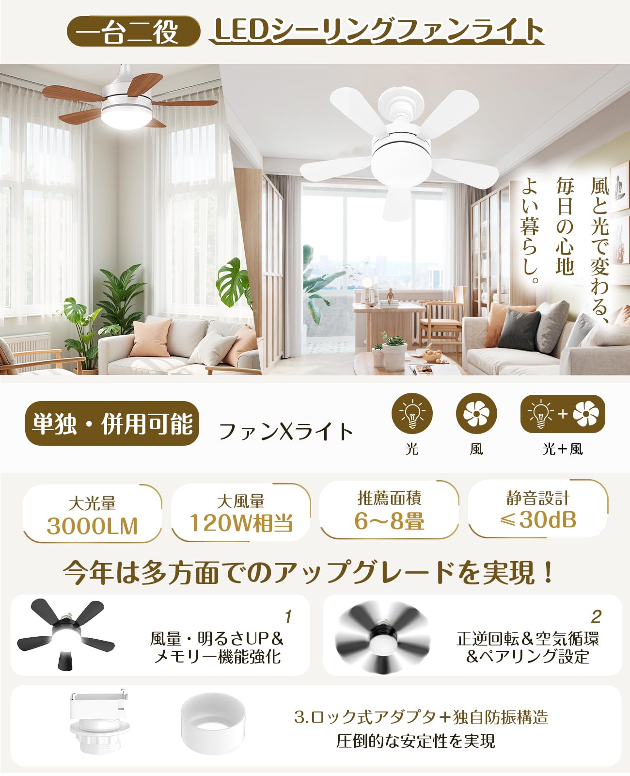 【脱落×摇れ防止対策・正逆回転】ATOPSUN シーリングファンライト ファン付 Amazon.co.jp: 【脱落×摇れ防止対策・正逆回転】ATOPSUN シーリング