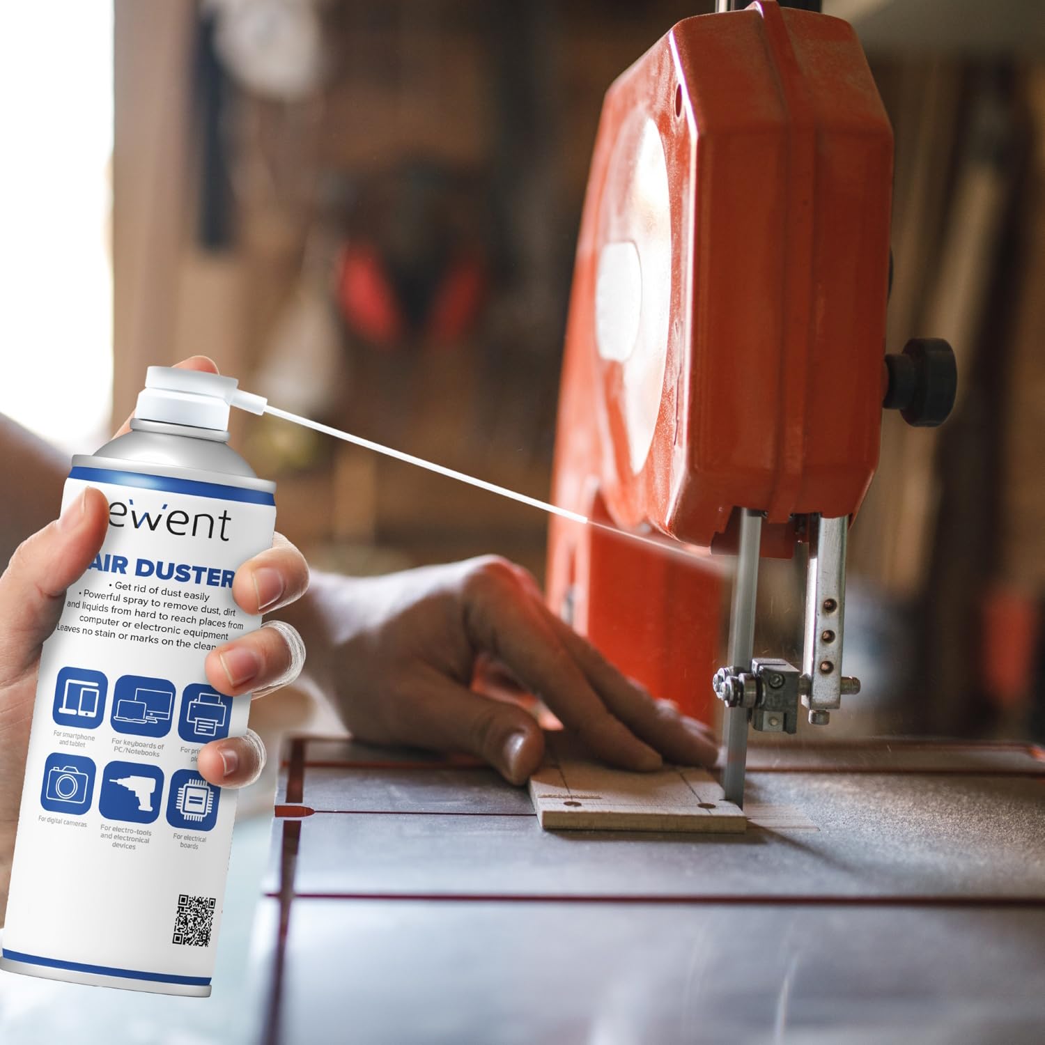 Ewent Spray aria compressa 400 ml con cannuccia lunga per pulizia tastiere computer