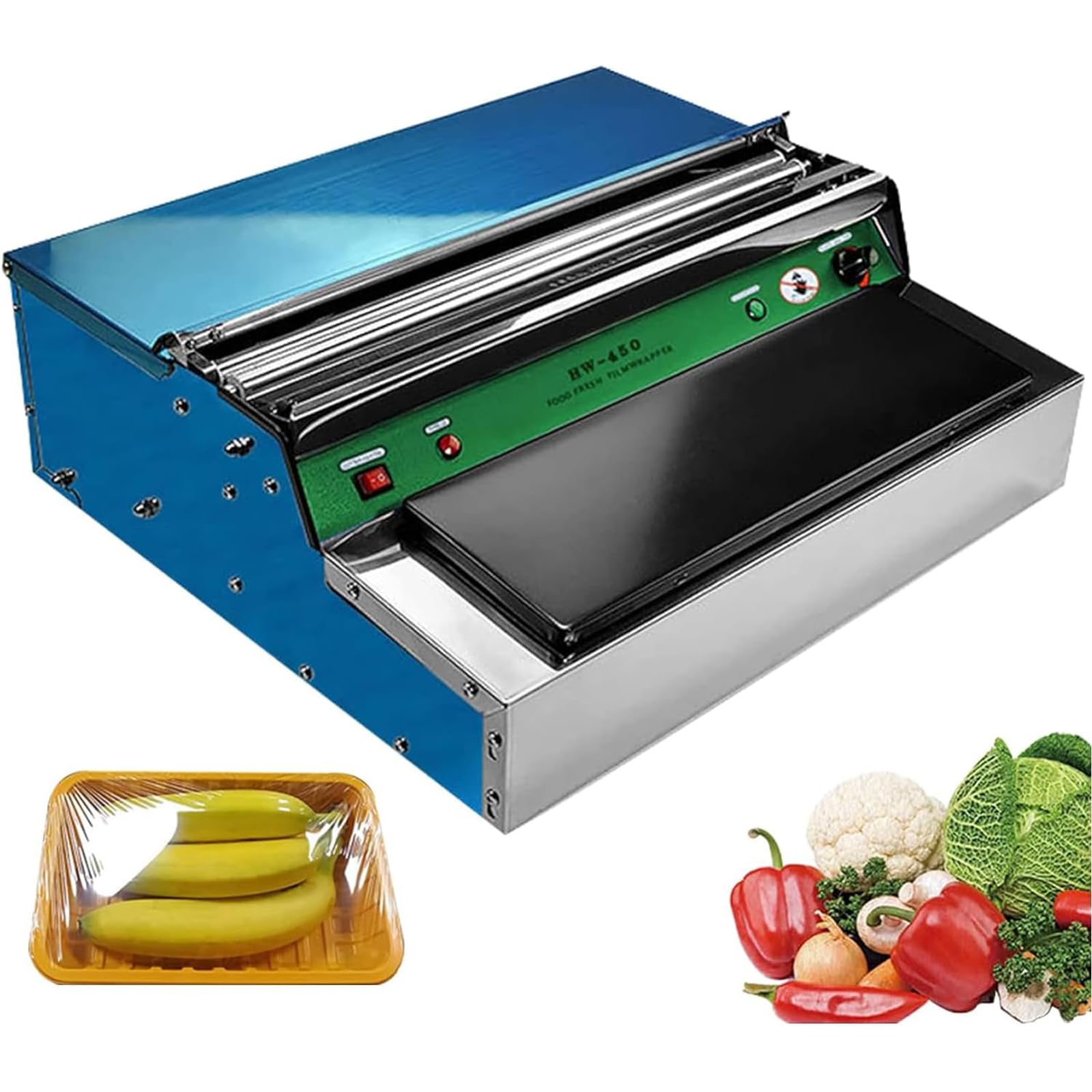 Maszyna do pakowania w folię plastikową, ręczna owijarka do folii stretch, regulowana temperatura 60-150 °C, zagęszczony materiał, łatwy w obsłudze