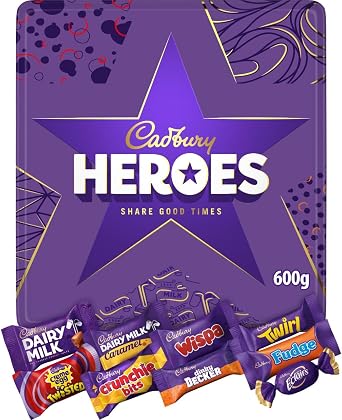 Cadbury Heroes Tin, Filled with Your Festive Chocolate Favourites, 600 g