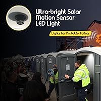 Vista 2 de Luces solares con sensor de movimiento para inodoro portátil, luces de techo para gallinero, casa de perros, cobertizos de almacenamiento