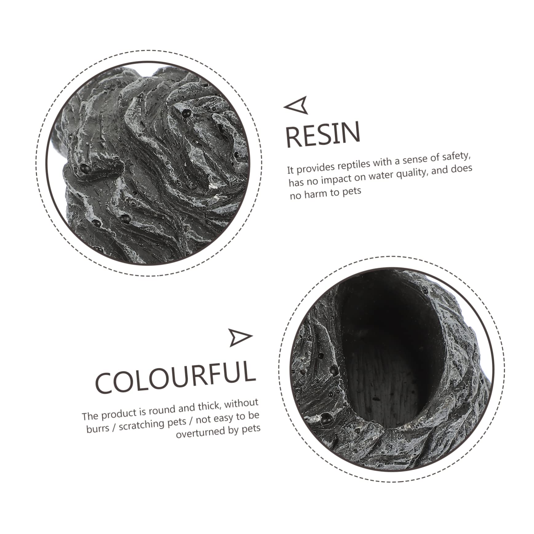 GALPADA Box Reptile Shelter Cave Turtle Cave with for Indoor Pets Basking Platform Unique Decor for Reptile Environments