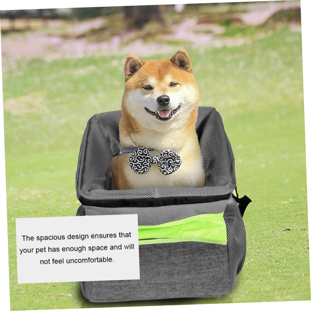 HEMOTON Pet Carrier Bag Bike Dog Carrier Soft-Sided Collapsible Oxford Cloth Mesh Ventilation Large Capacity