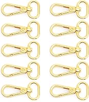 Vista 17 de CRAFTMEMORE Broches de langosta giratorios con gancho a presión, clips de moda, FS10, paquete de 10 (dorado, 1-1/2 pulgadas)