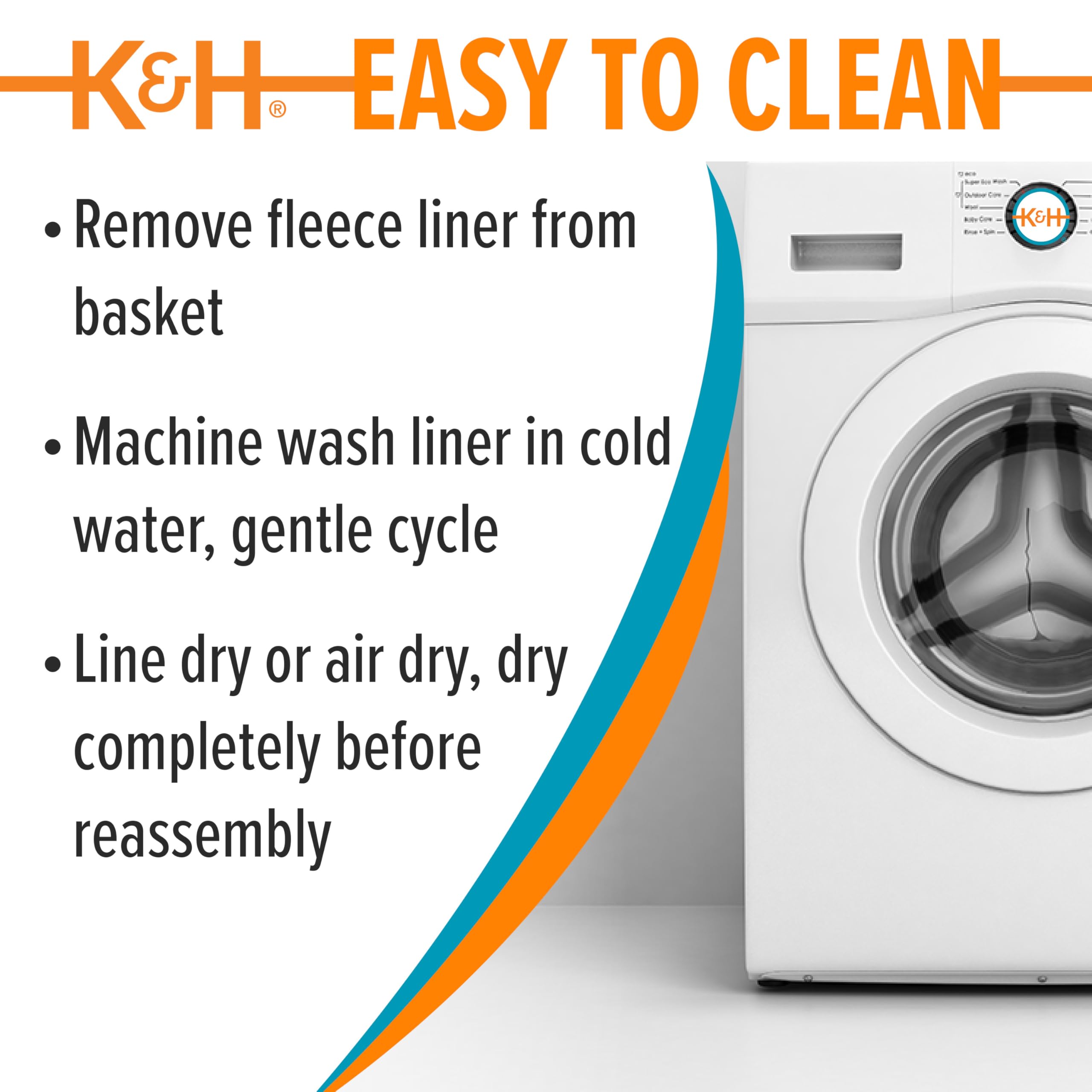 K&H Pet Products Bike Basket Front Dog Carrier, Universal Fit Cat Dog Pet Bike Basket with Front Bicycle Mount Included, Washable Liner, Strong Metal Basket, 2 Safety Leashes - Large 16 X 12 X 10in