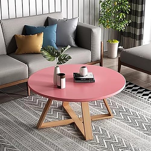 HM&DX Mesa auxiliar de madera maciza, moderna mesa auxiliar redonda para sala de estar, mesa auxiliar de madera de granja, mesa auxiliar pequeña